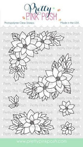 Poinsettia Corners Clear Stamp Set