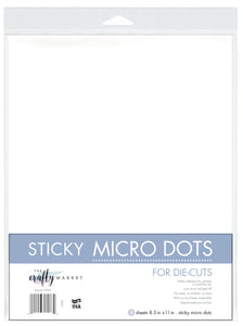 Sticky Micro Dots for Die Cuts