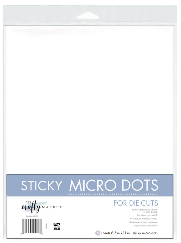 Sticky Micro Dots for Die Cuts