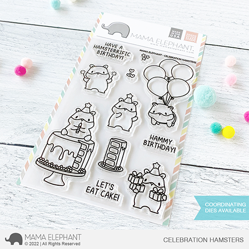 Mama Elephant Celebration Hamsters Clear Stamps