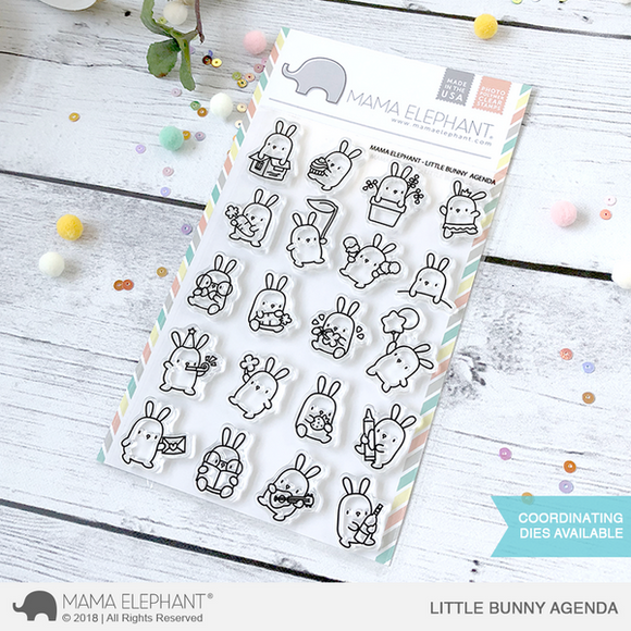 Mama Elephant Little Bunny Agenda Stamp Set
