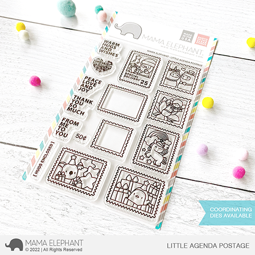 Mama Elephant Little Agenda Postage Stamp Set
