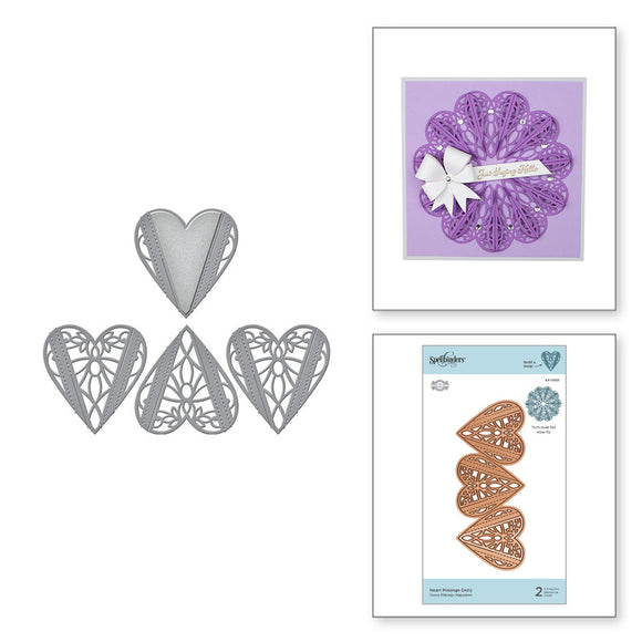 S4-1060 Heart Melange Doily