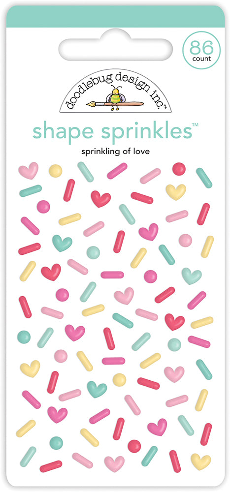 Doodlebug Sprinkles Adhesive Enamel Shapes - Sprinkling Of Love