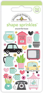 Doodlebug Designs Around the House Shape Sprinkles Stickers