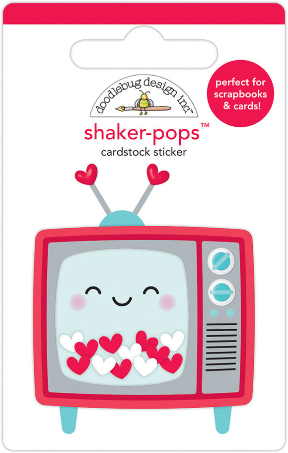 Doodlebug Shaker-Pops 3D Stickers - Telly Time