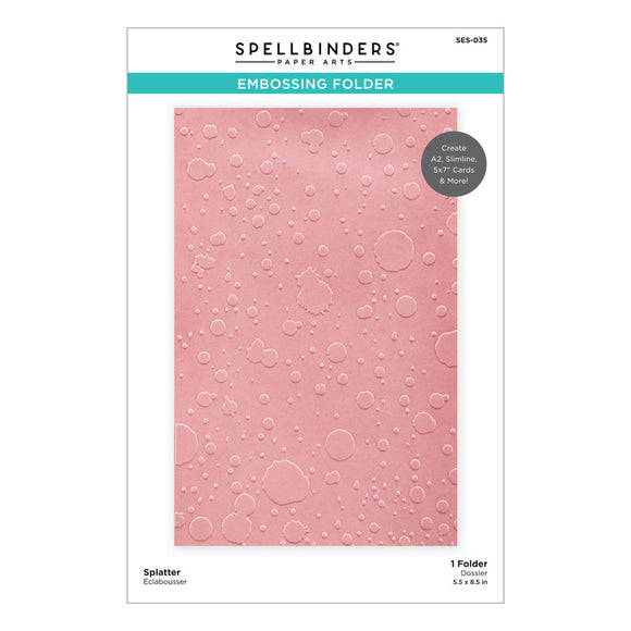 SES-035 Celebrate You Splatter Embossing Folder