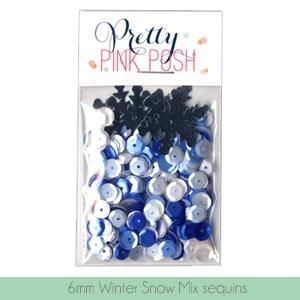 6mm Winter Snow Sequins Mix