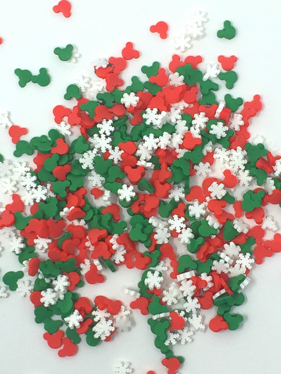 Christmas Mickey Faces Shaker Element Sprinkles