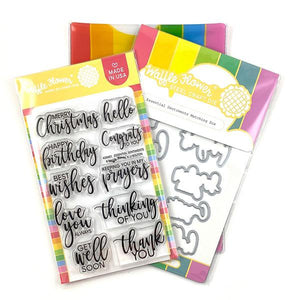 Waffle Flower Crafts - Clear Stamps - Happy Birthday Sentiments