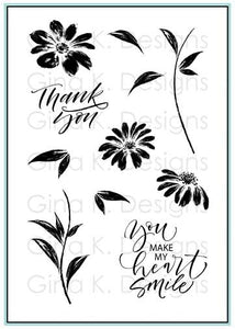 Watercolor Flowers Clear Stamps