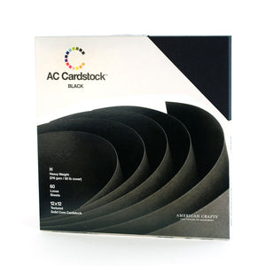 12 x 12 - CARDSTOCK PACK - Black