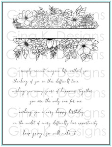 Whimsical Wildflower Frame Clear Stamps