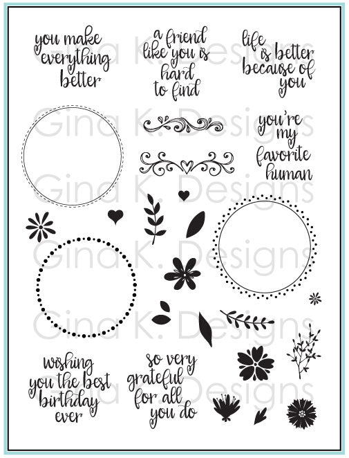 Wreath Builder Clear Stamps Only