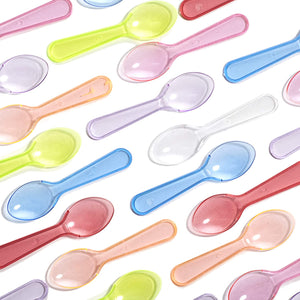Multicolor Glitter Spoons - 10 per pack