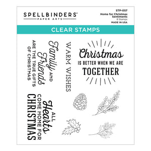 STP-057 Home for Christmas Sentiments Clear Stamp