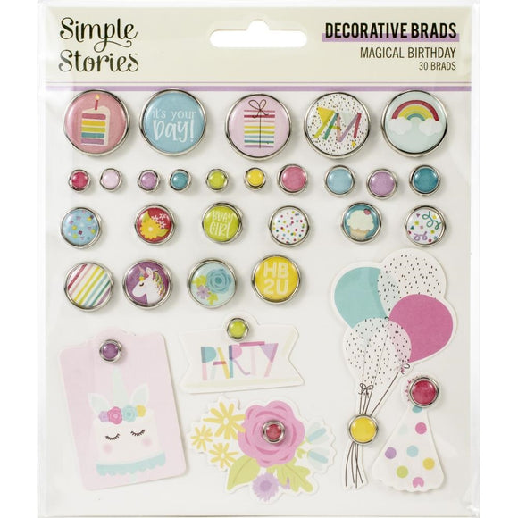 12925 Magical Birthday Decorative Brads