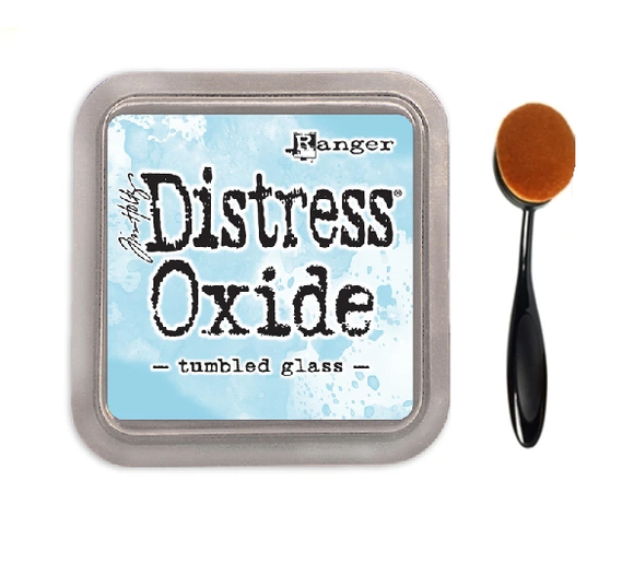 Tumbled Glass Distress Oxide Ink Pad & 1 Blending Brush