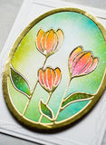 99912 Floral Bloom Oval Frame craft die