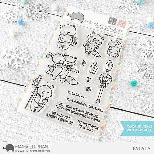 Mama Elephant  Fa La La Stamp Set