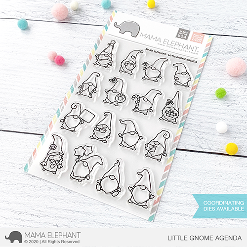 Mama Elephant Little Gnome Agenda Stamp Set