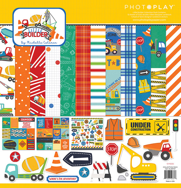 PhotoPlay Little Builder 12 x 12 Paper Collection Kit