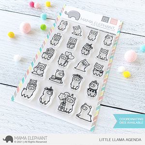 Mama Elephant Little Llama Agenda Stamp Set