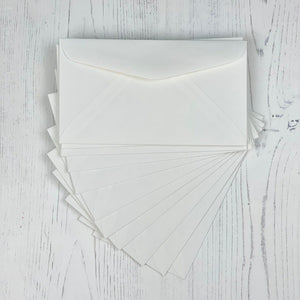 10 Mini Slimline Envelopes - White