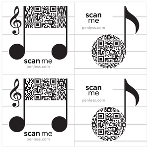 Penless Musical Notes Sticker Pack