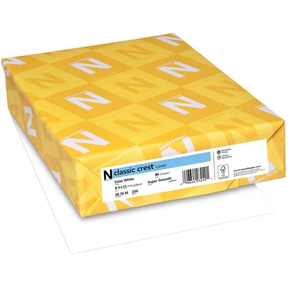 Neenah 80lb Classic Crest Smooth Cardstock Solar White