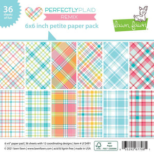 Lawn Fawn Perfectly Plaid Remix 6 x 6 paper pad