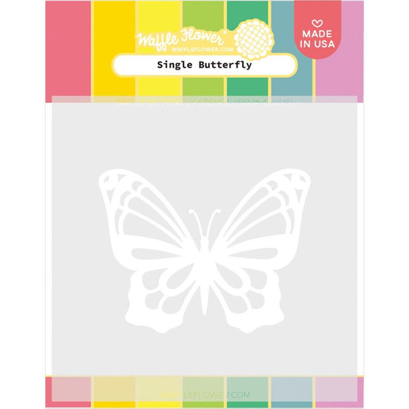 Waffle Flower Single Butterfly stencil