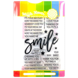 Waffle Flower Oversized Smile Stamp and Die Set