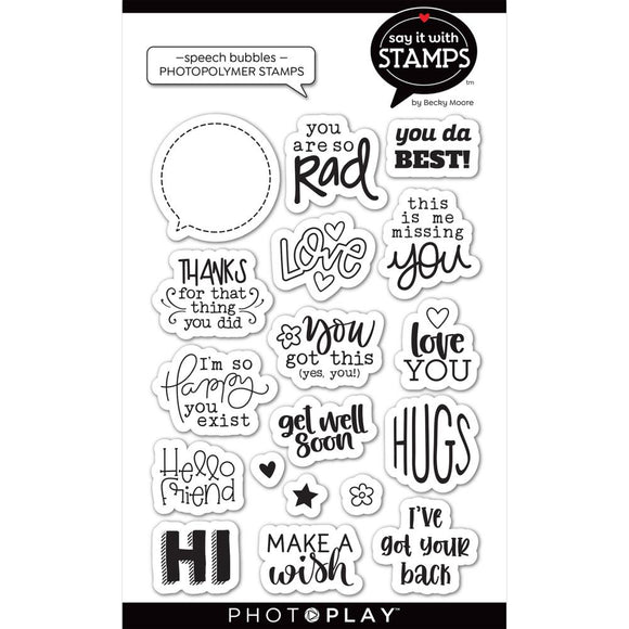 PhotoPlay Speech Bubbles Stamp Set