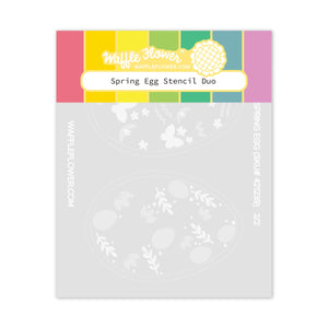 Waffle Flower Spring Egg Coloring Stencil Duo