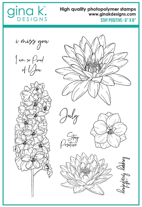GKD Stay Positive Clear Stamp Set