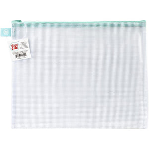 Avery Elle Zippered Vinyl Mesh Pouch - Large