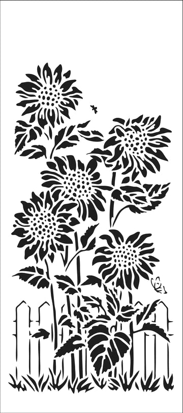 TCW2326 Slimline Stencil Sunflower Friends