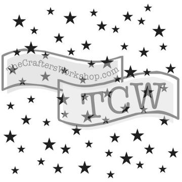 TCW1051s Starry Stars 6 x 6 Stencil