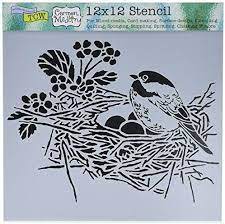 TCW608 Bird Nest 12x12 Stencil