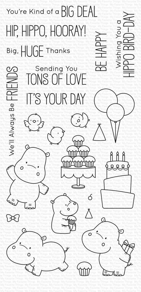 BB-047 Happy Hippos Stamp Set