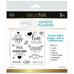 5629 Love Is Deco-foil Adhesive Transfer